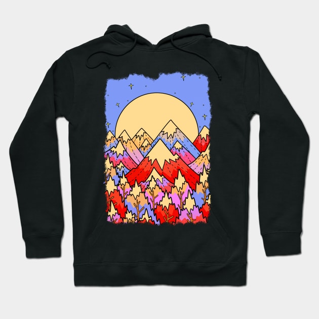 Vibrant winter land Hoodie by Swadeillustrations